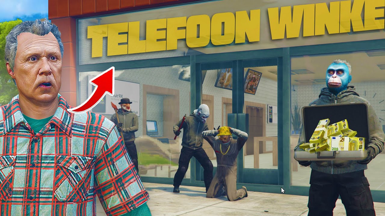 Gerard Overvalt De Telefoon Winkel Met Zijn Vrienden!