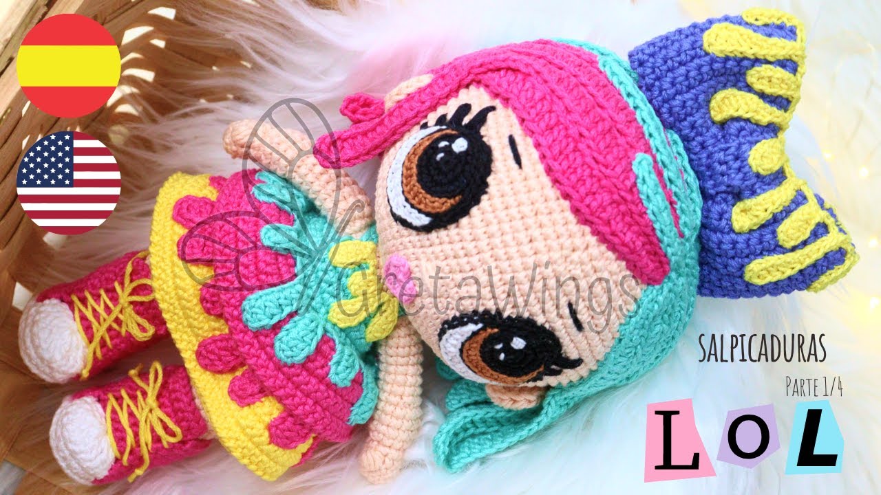 LOL Slapicaduras / Splatters Amigurumis Tutorial Parte 1/4 con subtítulos en 🇺🇸🇪🇸/ GretaWings