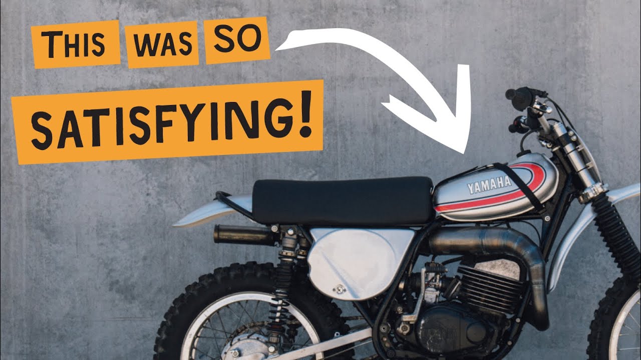 INCREDIBLE transformation -  1974 YZ360 strap tank ASMR