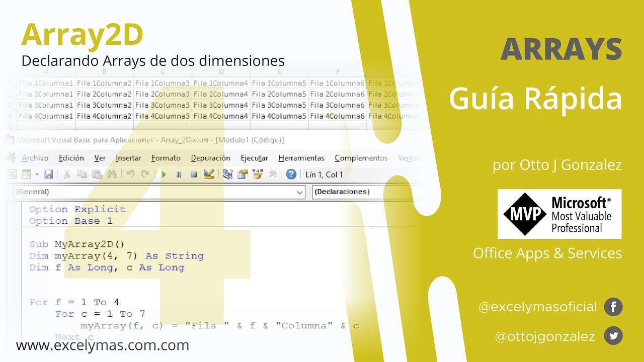 04. ARRAYS Guía Rápida | Creando Array de dos dimensiones
