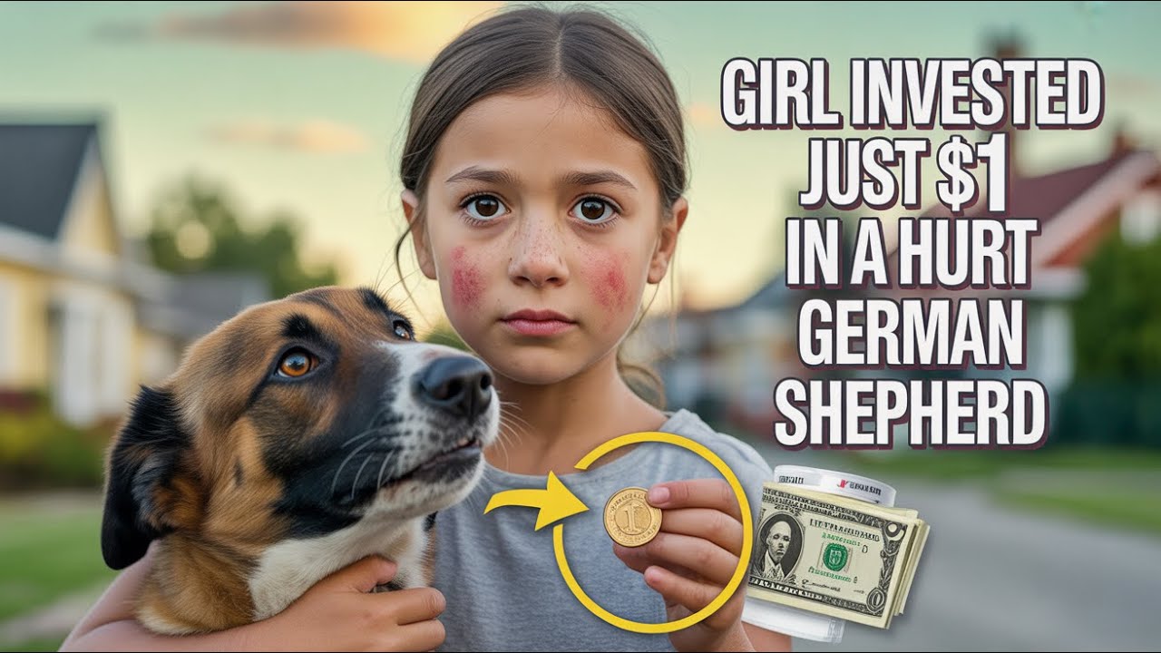 Girl Invested Just $1 in a Hurt German Shepherd—What Happened Next Will MOVE You to Tears!