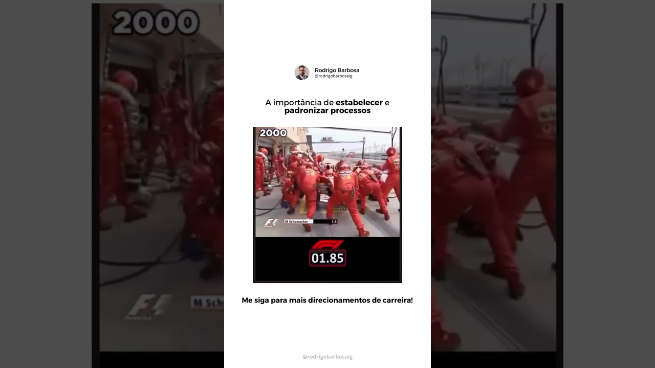 🚨A import&acirc;ncia de estabelecer e padronizar processos!