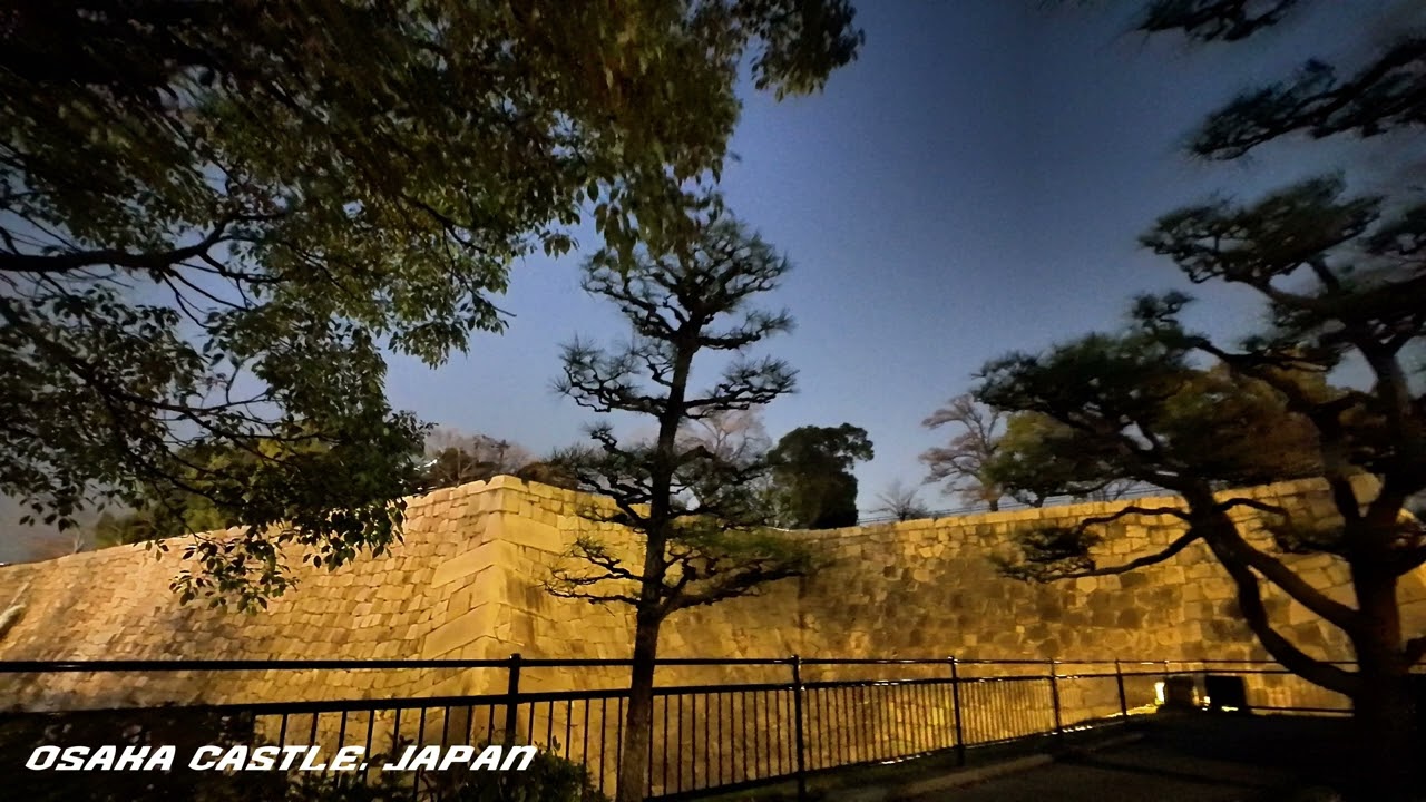 [4K] Osaka Castle, Japan at Night