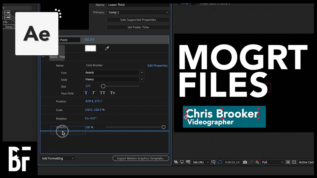 Создайте собственные файлы MOGRT в After Effects для Premiere
