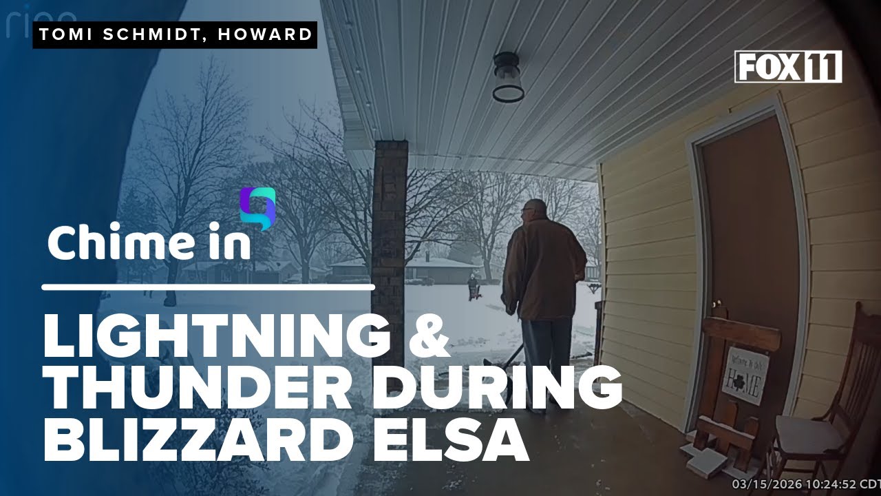 Intense lightning and thundersnow caught on camera during Blizzard Elsa in Wisconsin