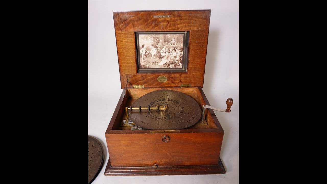 Antique Polyphon Disc Music Box 28cm