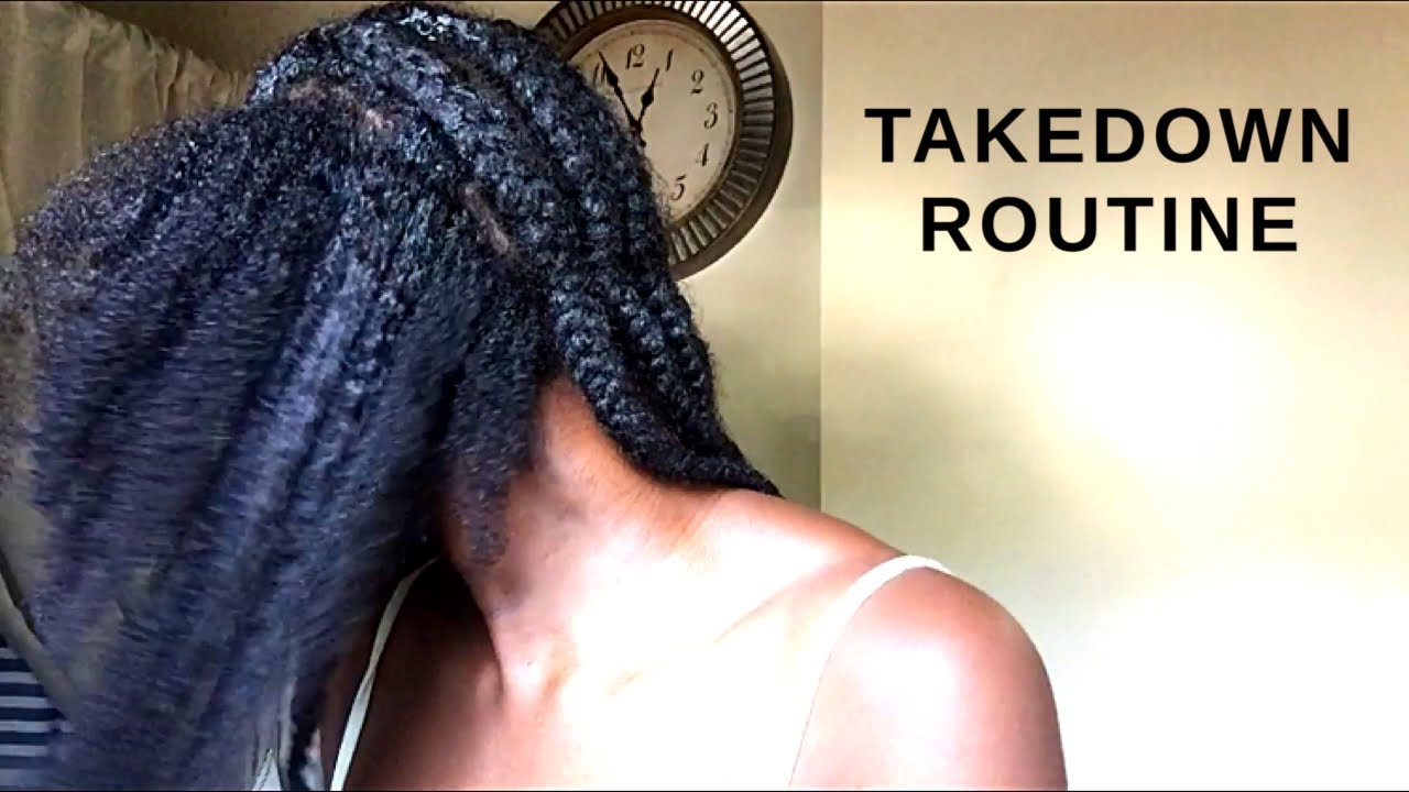 Protective Style take down routine | #Lengthretention