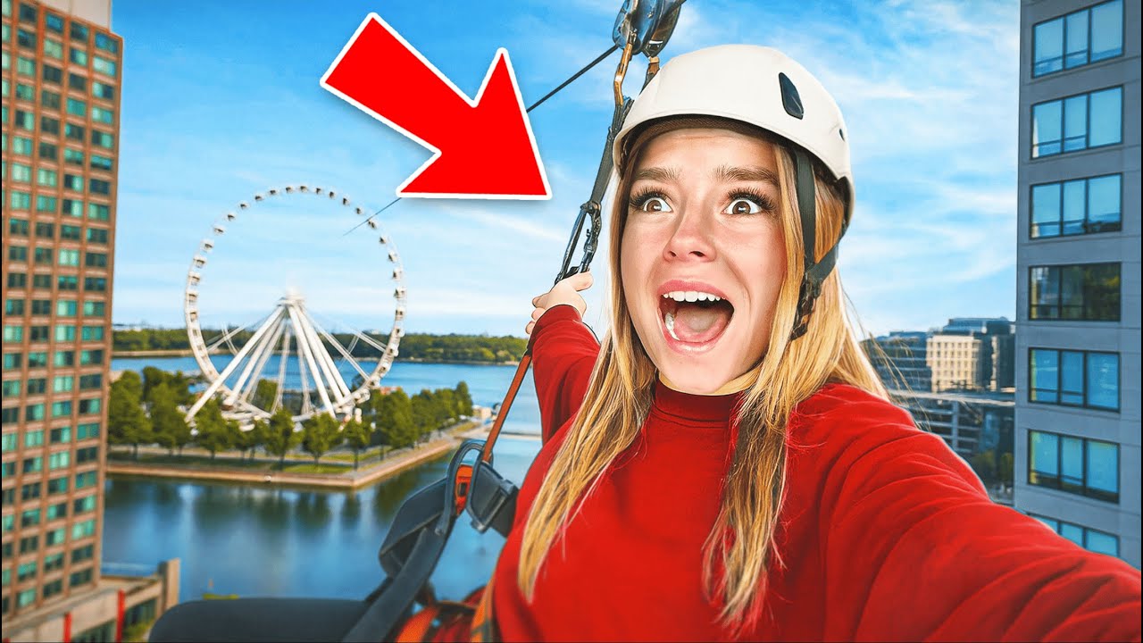 Je fais de la TYROLIENNE à MONTRÉAL en STREAM IRL