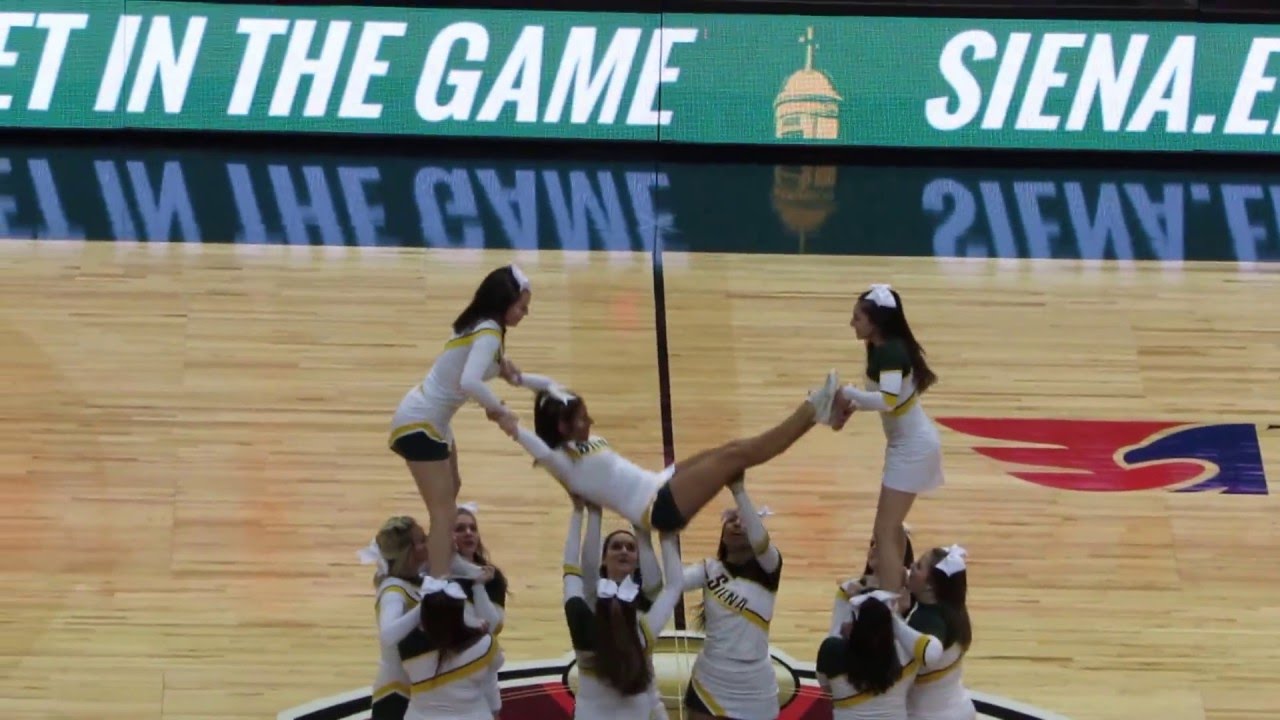 Siena College Cheerleaders Perform - Men's Basketball vs Manhattan - March 05, 2016