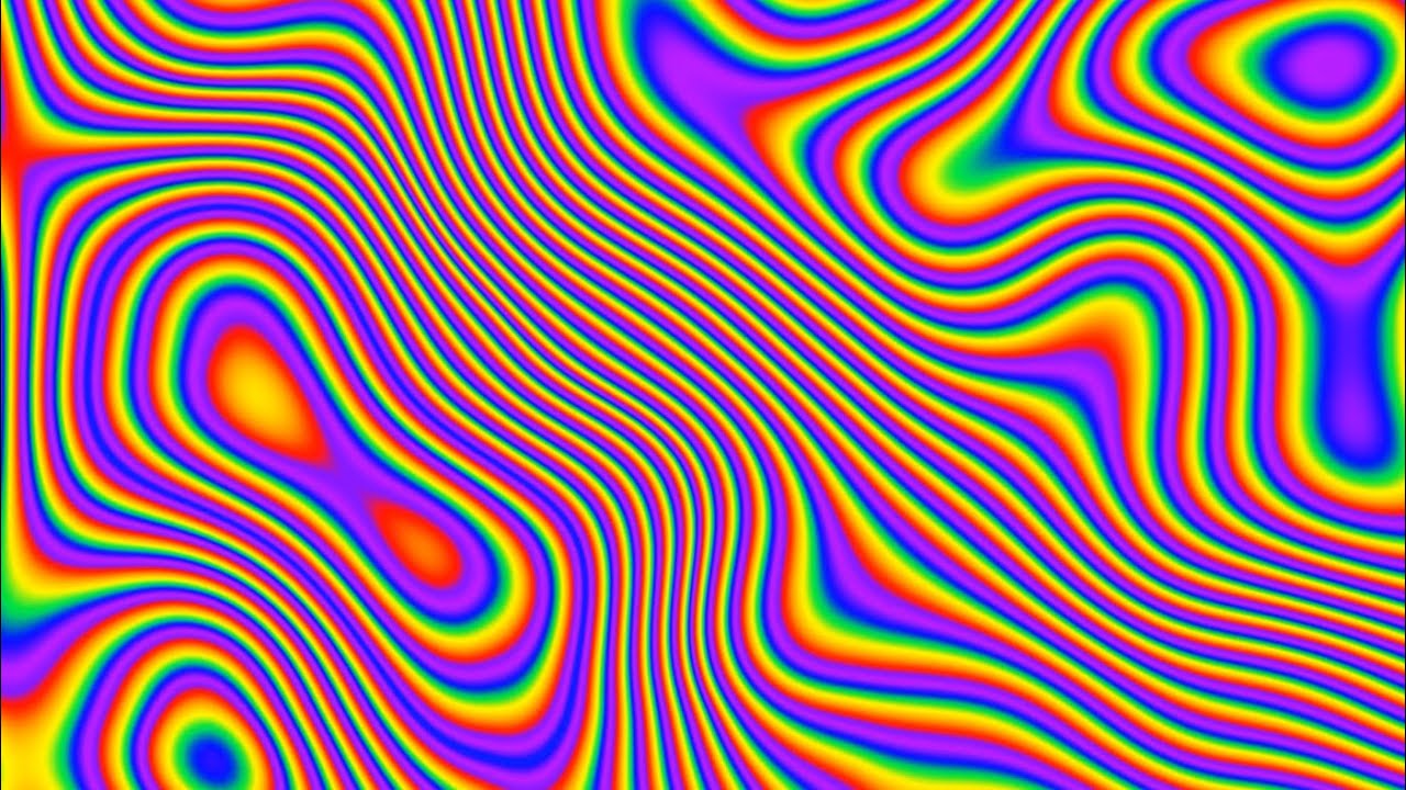 Neon Rainbow Patterns | Trippy Background Video Loop [1 Hour, 60fps, 4K]