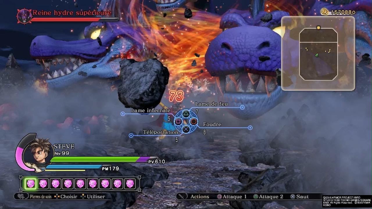 DRAGON QUEST HEROES. Reine Hydre Supérieur. Temps or solo 🤟⚜️⚜️⚜️🔱🔱🔱.