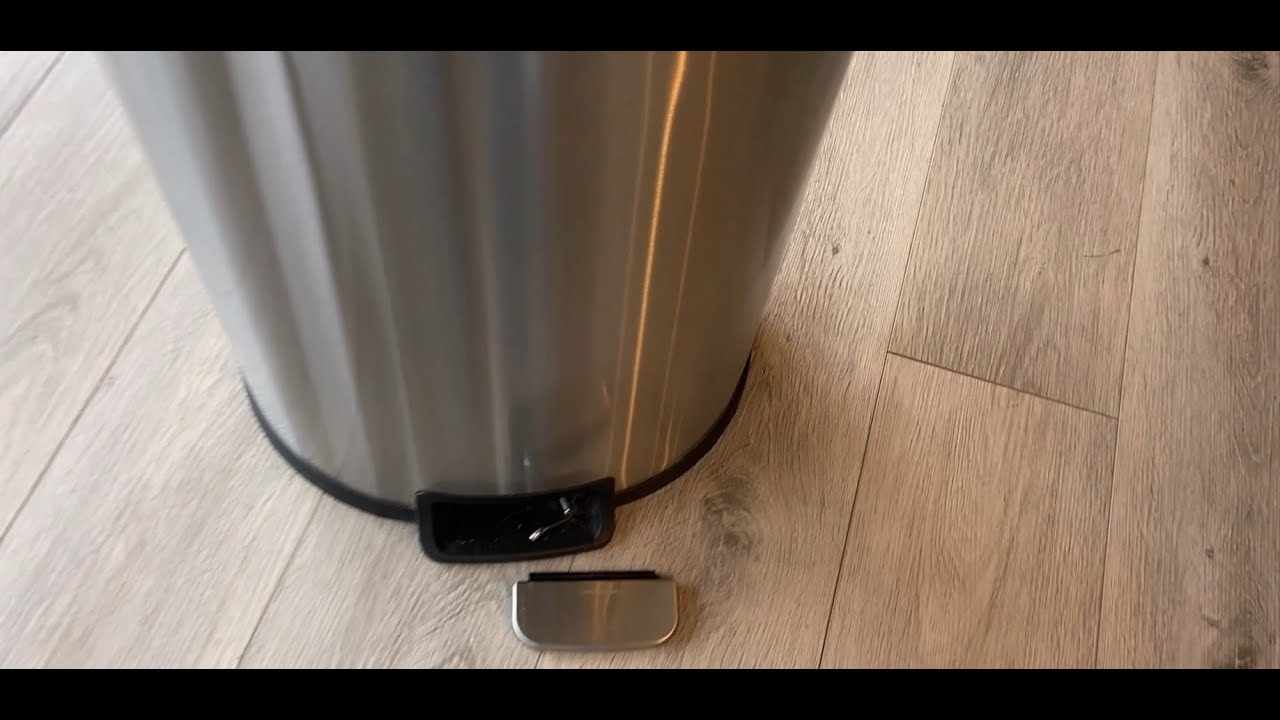OldGuyDIY $1 7 Minute Fix Foot Pedal On $70 Kitchen Trash Garbage Can 13 Gallon Stainless w Wire