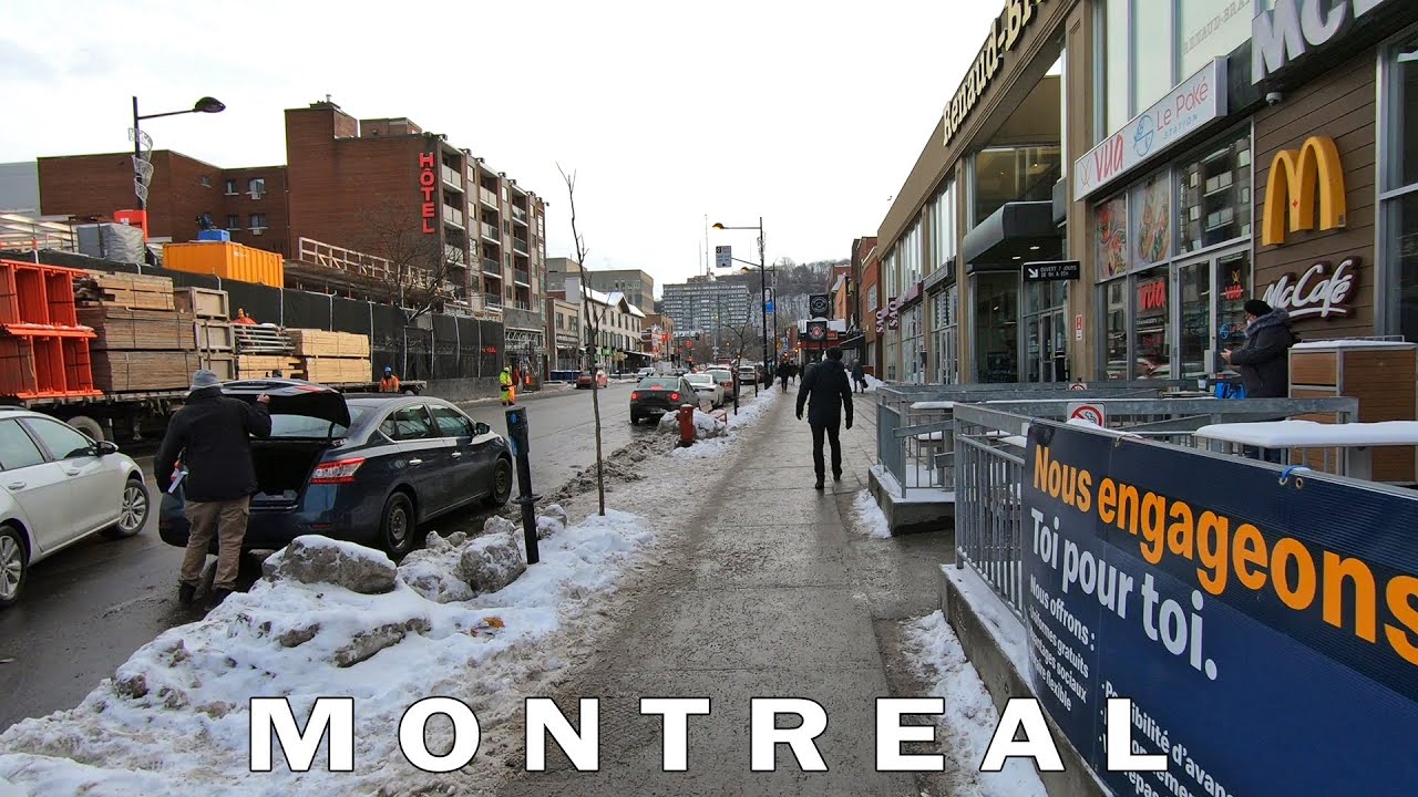 Montreal Walk Cote-Des-Neiges to Mount Royal Park - Winter 2022