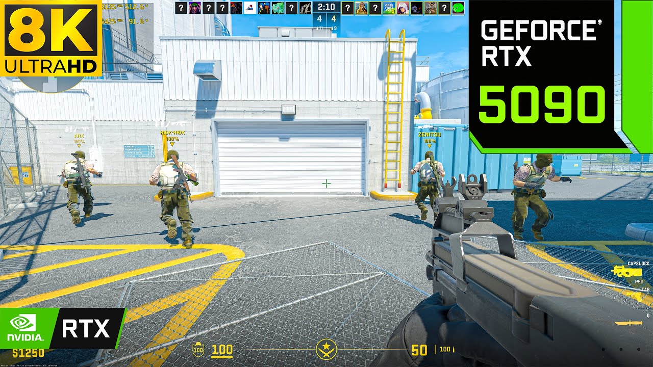 Counter Strike 2 in 8K Maximum Settings | RTX 5090