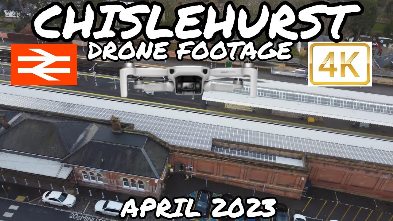 Chislehurst Train Station And Surroundings. 4K Drone Video Footage. April 2023. UK Drone Life