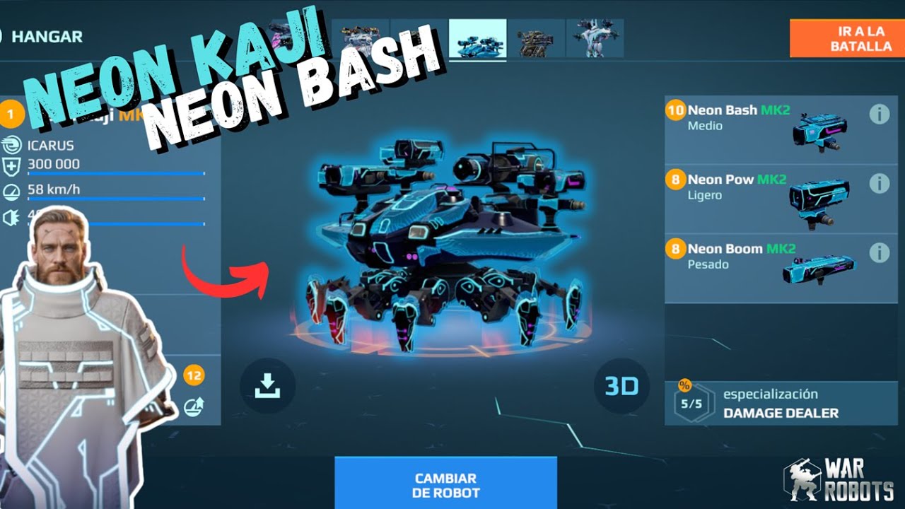 El minero meta - Neon kaji con misiles l Gameplay l War robots [WR]