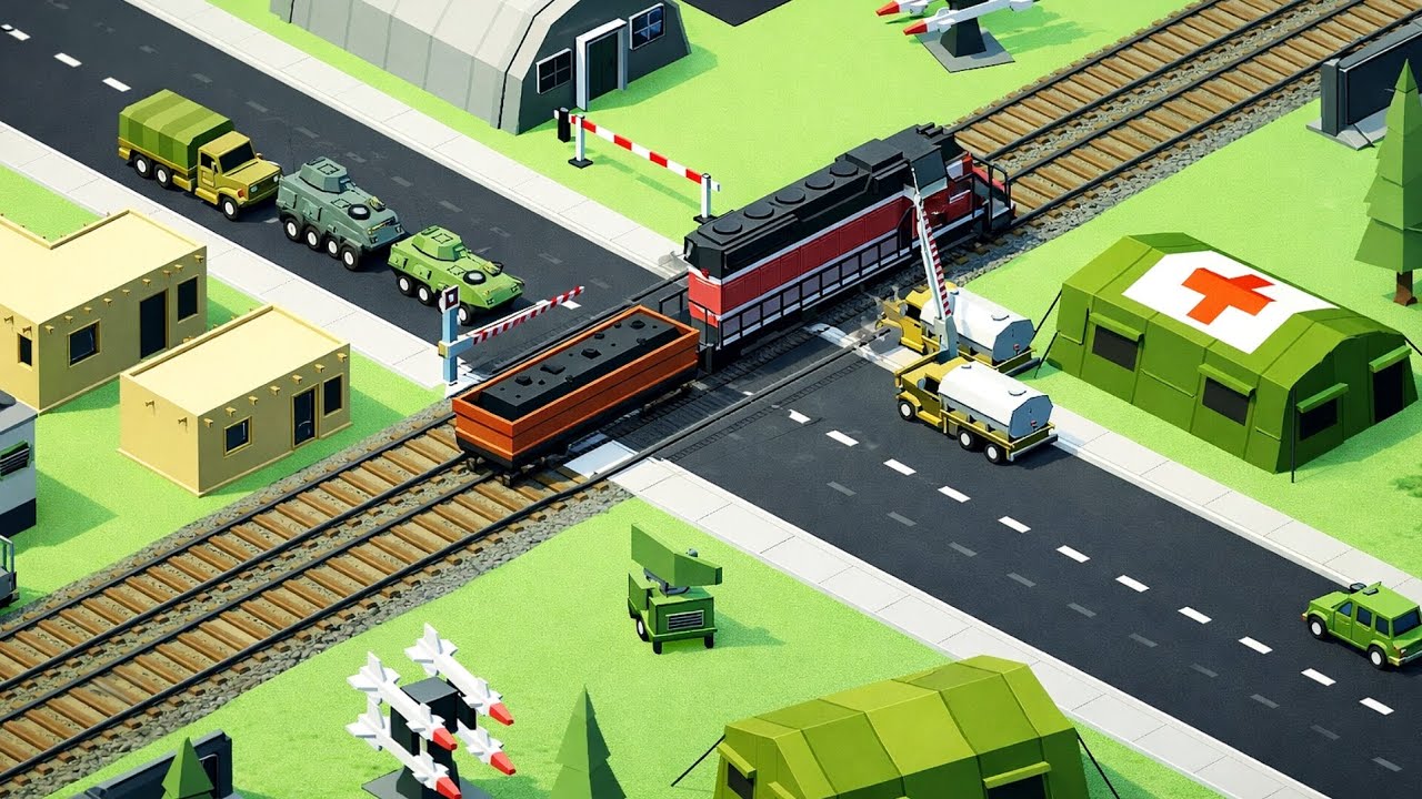 🚂 Extreme Train Track Crossing | Car Control Challenge | Gameplay #88