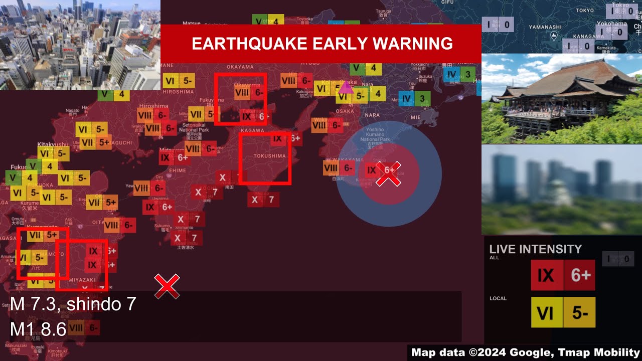 M 9.1 Nankai Megathrust Scenario (Multiple Epicenters/Asperities)