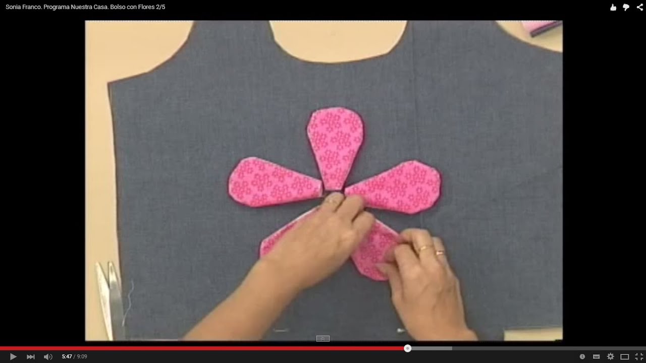 Sonia Franco. Programa Nuestra Casa. Bolso con Flores 2/5