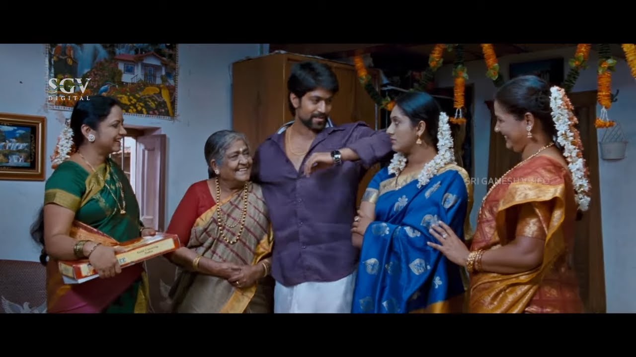 ಅತ್ತೆ ಮಗಳು ಬೇಜಾನ್ ಆಸೆ ಮಡಿಕೊಂಡವಳೇ ಇರೋವರೆಗೂ ನನ್ ಜೊತೆ ಇರ್ಲಿ | Yash | Raja Huli Kannada Movie Scene