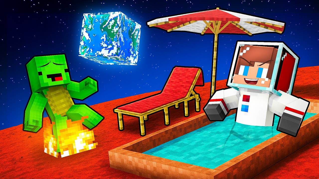 JJ and Mikey Survive 100 DAYS on MARS in Minecraft - Maizen