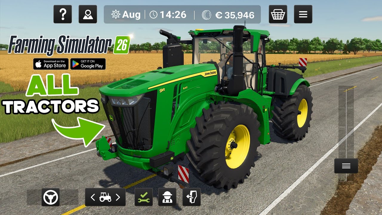 Все тракторы и грузовики - Farming Simulator 26 Mobile