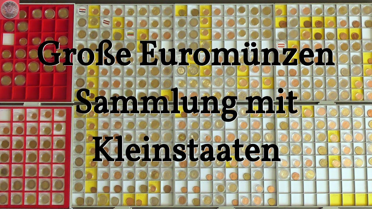 Große Euromünzen Sammlung mit über 1.700 Münzen inklusive Kleinstaaten
