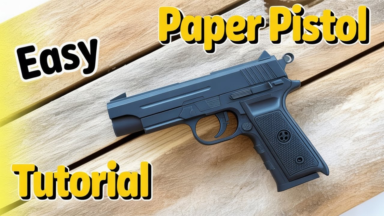 How to Make a Paper Pistol Using Glue and Tape | Easy DIY Gun Craft