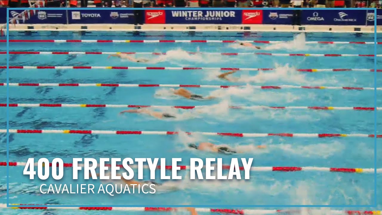Cavalier Aquatics Takes Victory in Men's 400 Freestyle Relay | 2023 Speedo Winter Juniors East
