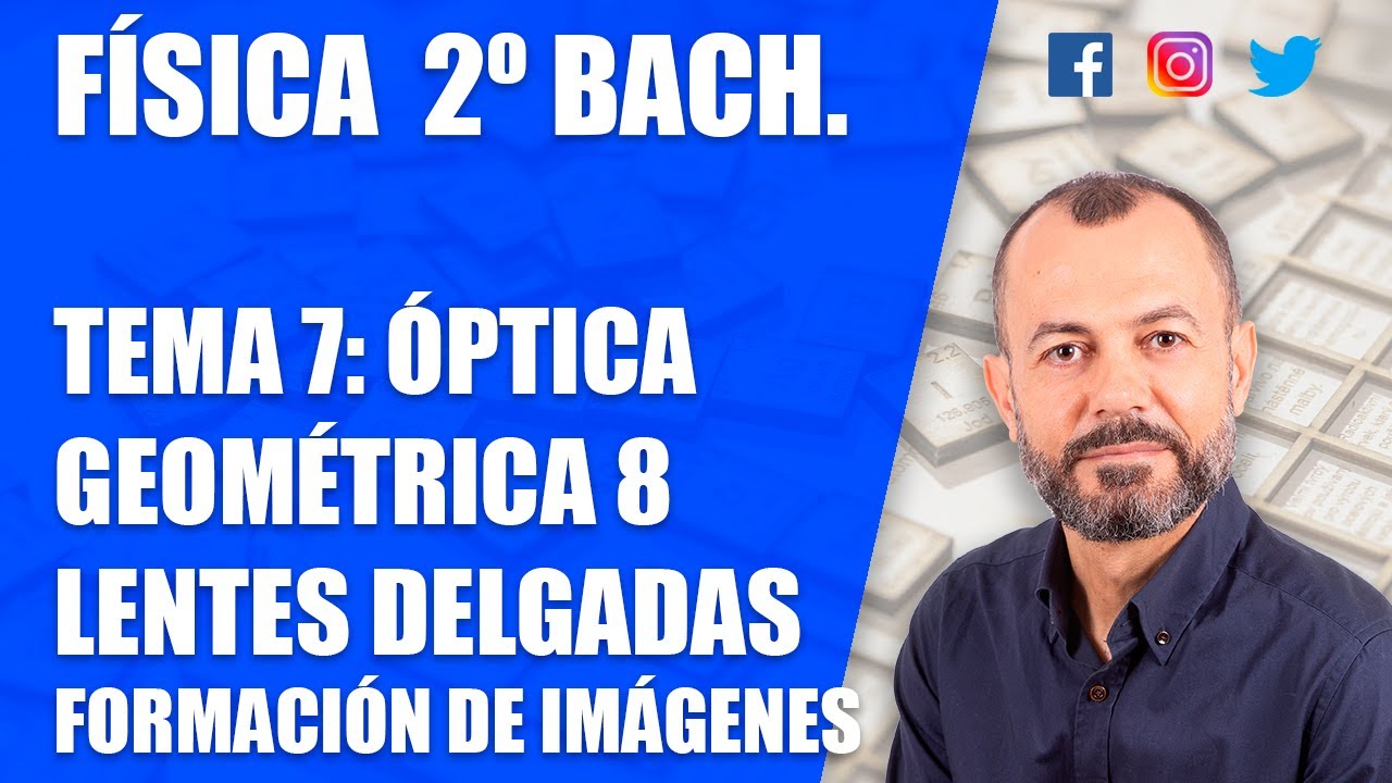 Óptica geométrica 8 - Tema 7 - Física 2 Bachillerato - Formación de imágenes en lentes delgada