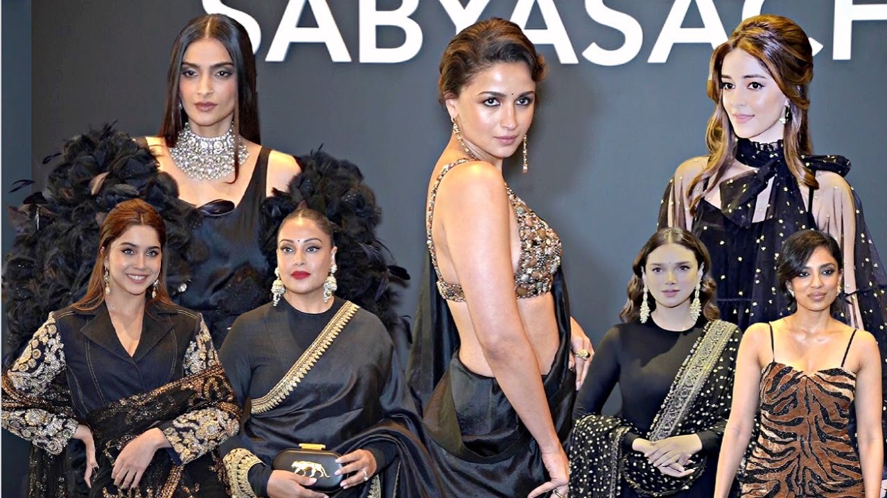 Alia, Ananya, Sonam, Bipasha, Sharvari, Shobita, Aditi At Sabyasachi 25 Years Celebration In Fashion