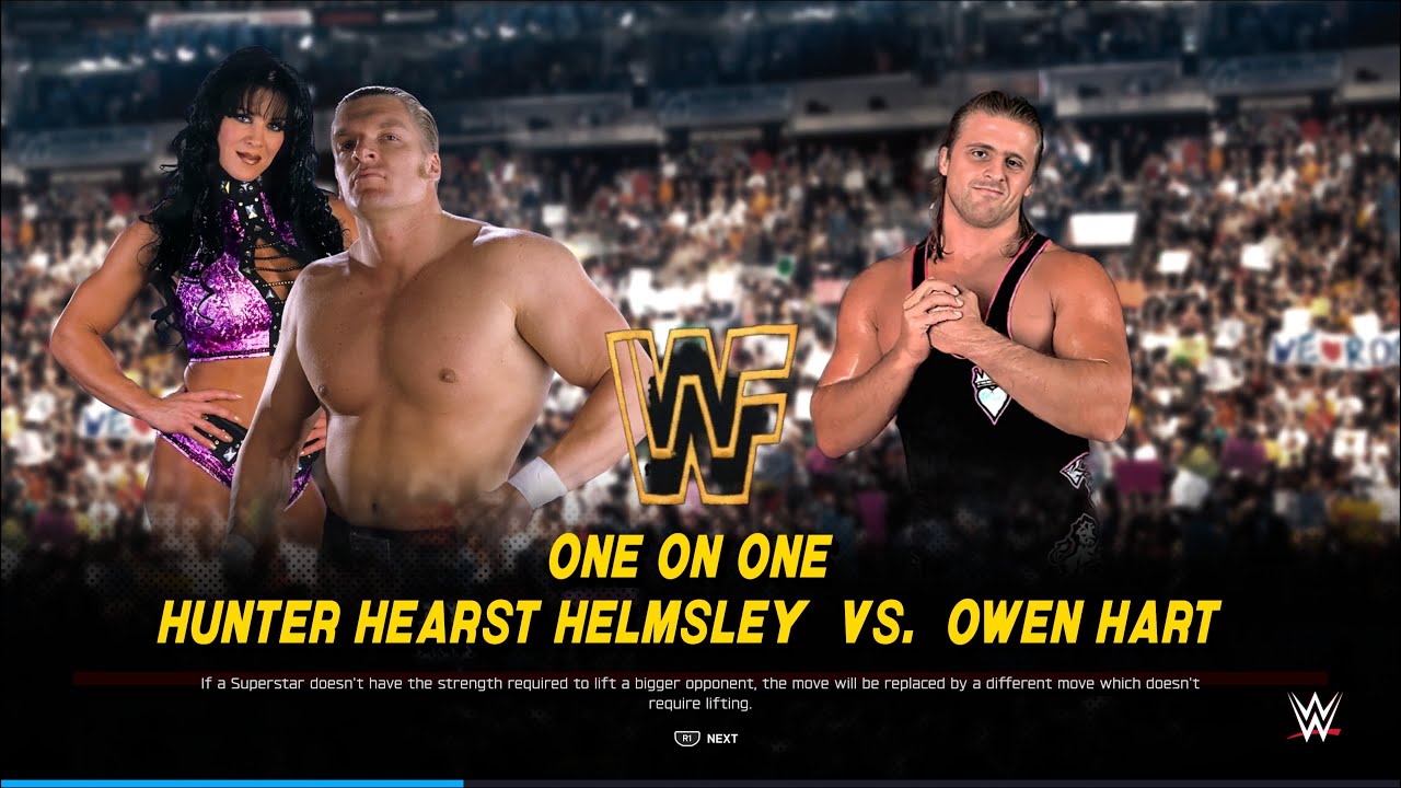 WWE 2K25 - Owen Hart vs Triple H - Wrestlemania 14 - PS5 Gameplay