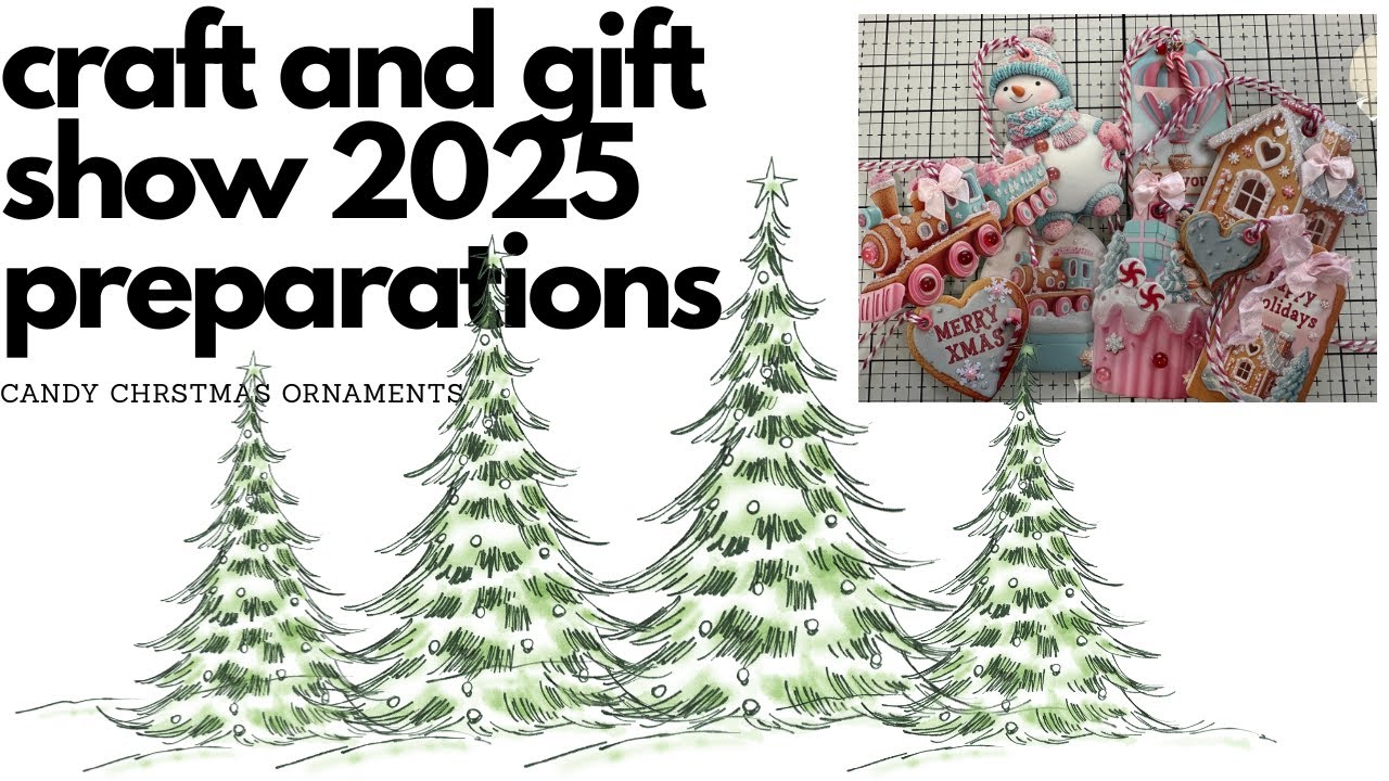 Craft Show 2025 Crafting - Candy Christmas by Stamperia Embellished Use as Tags and Ornaments