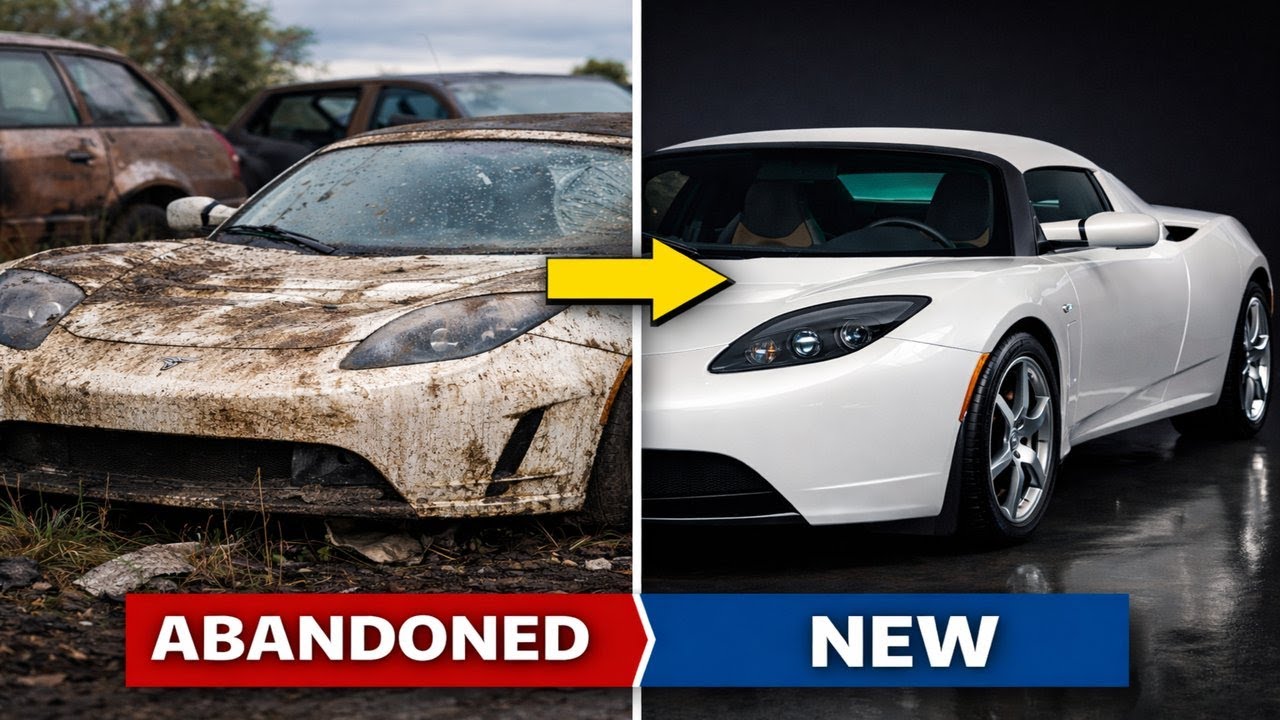 I Restored an Abandoned Tesla Roadster 2008 in Silence | Full ASMR Rebuild