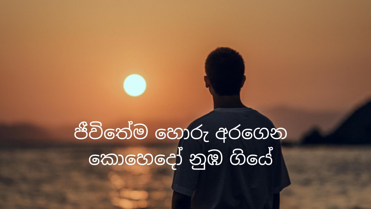 ජීවිතේම හොරු අරගෙන කොහෙදෝ නුඹ ගියේ