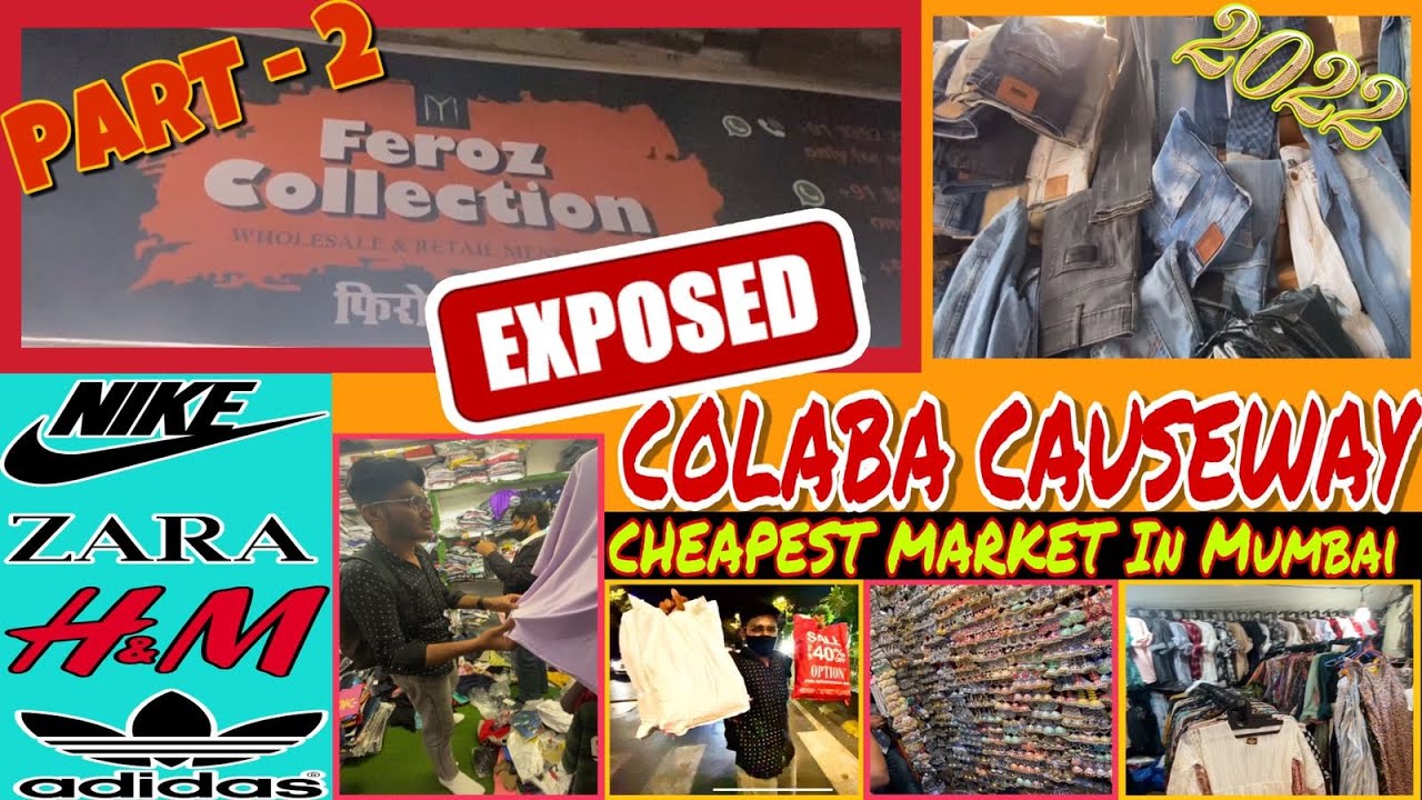 COLABA CAUSEWAY |CHEAPEST MARKET IN MUMAI | BRANDED CLOTHES ON STREETS | VINTAGE,VARSITY | PART 2