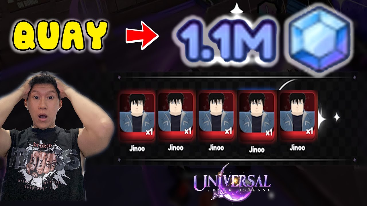 Mình Quay 1 Triệu Gem Để Kiếm SJW 6 Sao Trong Universal Tower Defense