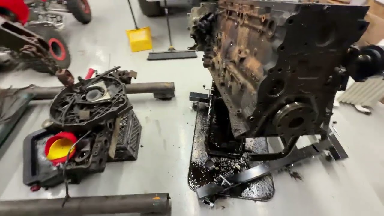 Bringing a blown up mega cab cummins back to life pt 1. engine teardown