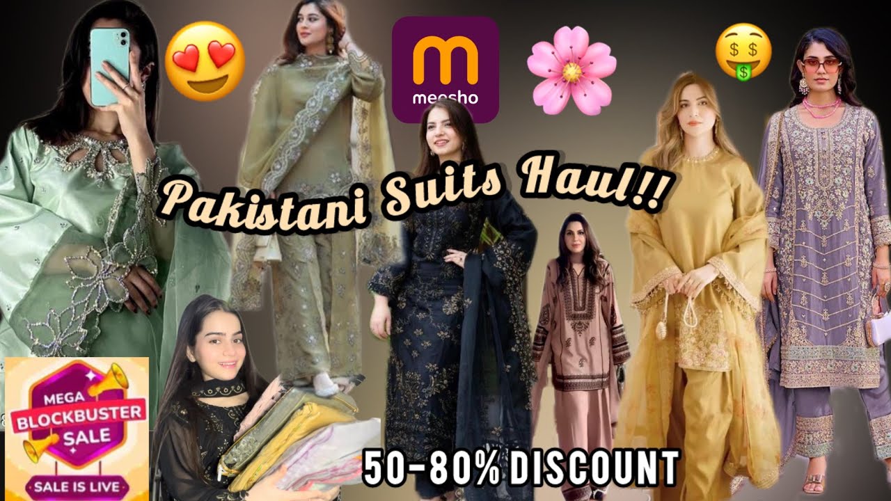 Meesho Pakistani Suits Try On Haul | Trending Styles 2025 💕 #pakistanisuits #meeshohaul #meeshohaul 