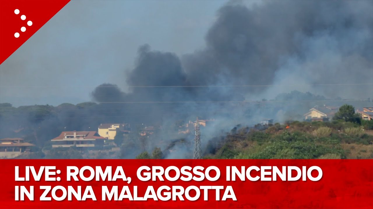 LIVE Roma, grosso incendio in zona Malagrotta: diretta video