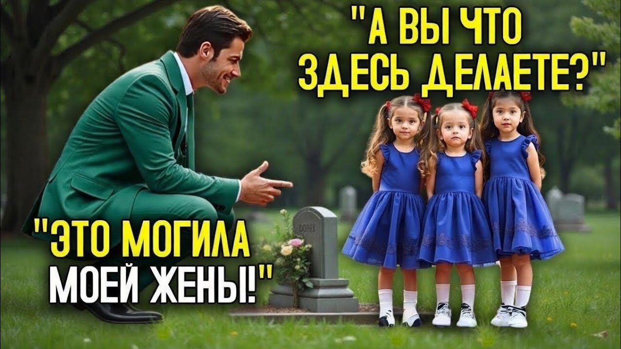 Восьмилетние Тройняшки Не Знали, Что У Них Есть Отец, Пока Не Встретили Его На Могиле Матери