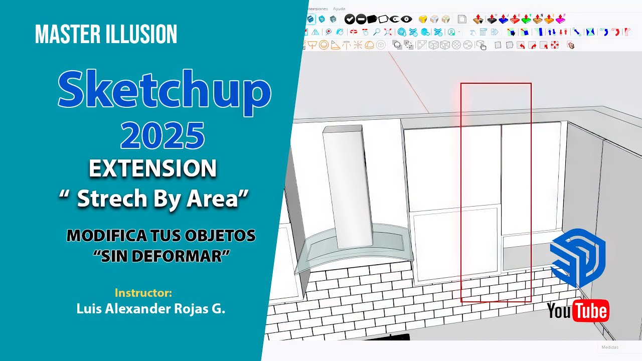 📢 MODIFICA TUS OBJETOS SIN DEFORMAR CON ESTA EXTENSION EN SKETCHUP 2025