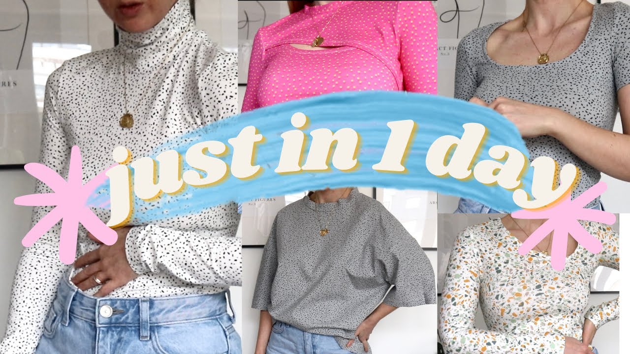 How many tops I can sew in ONE day?! ONE DAY Sewing challenge. Making ALL BASICS in 1 day. LucyaSews