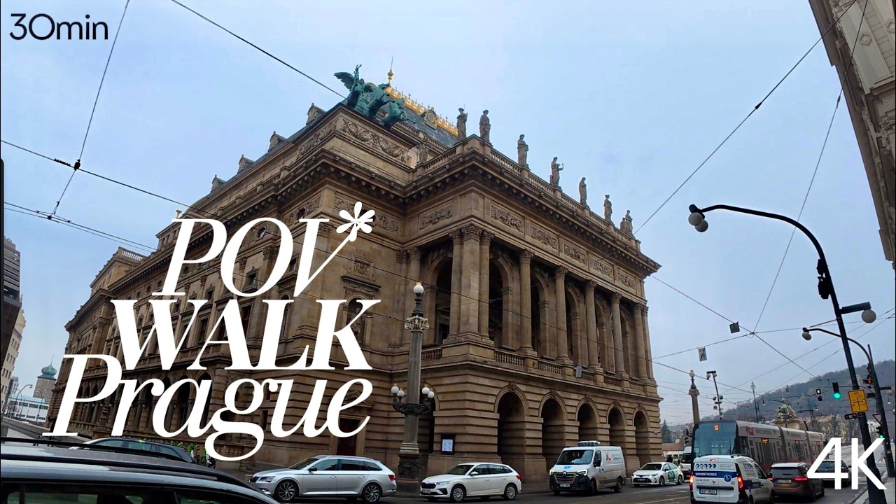 PRAGUE 4K Walking Tour | Wenceslas Square, National Theatre, Kampa & Charles Bridge Views