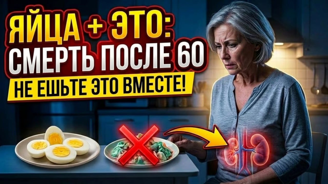Варёные яйца нельзя есть с этим! ТОП-3 опасных сочетания для сосудов и почек после 60 лет