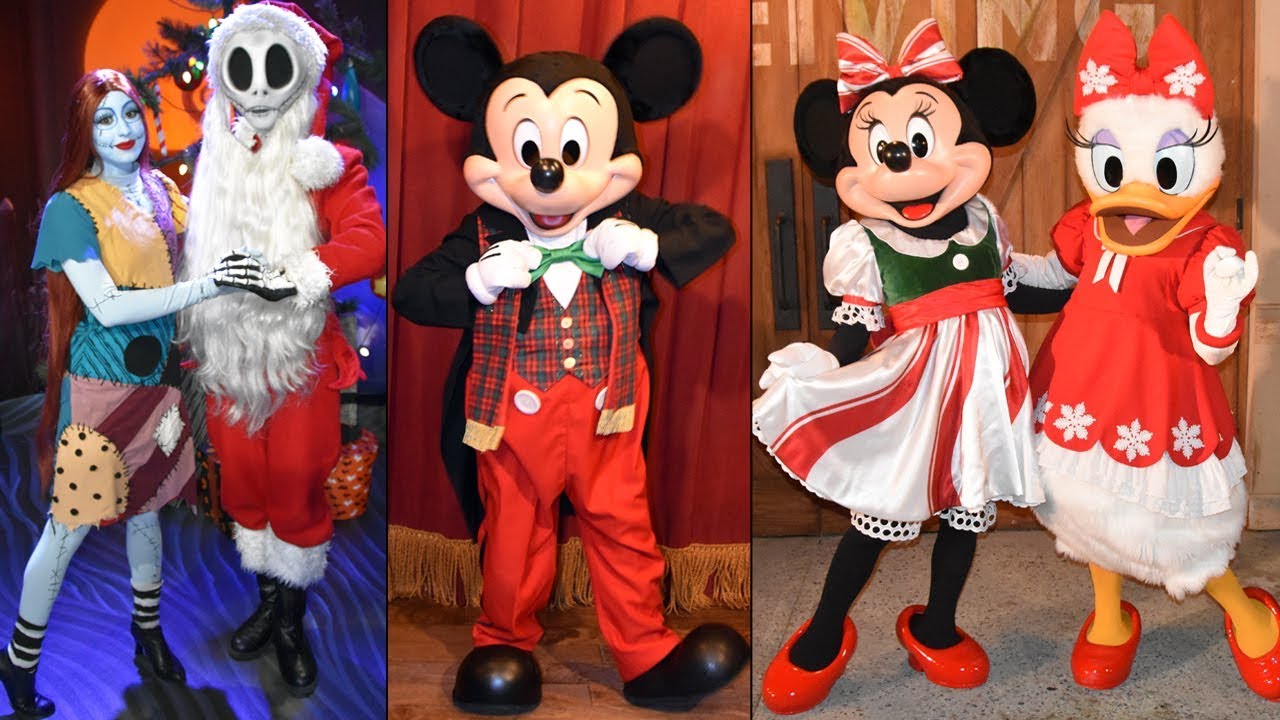 Mickey's Very Merry Christmas Party 2018 Character Montage Including Seven Dwarfs, Donald, Pooh