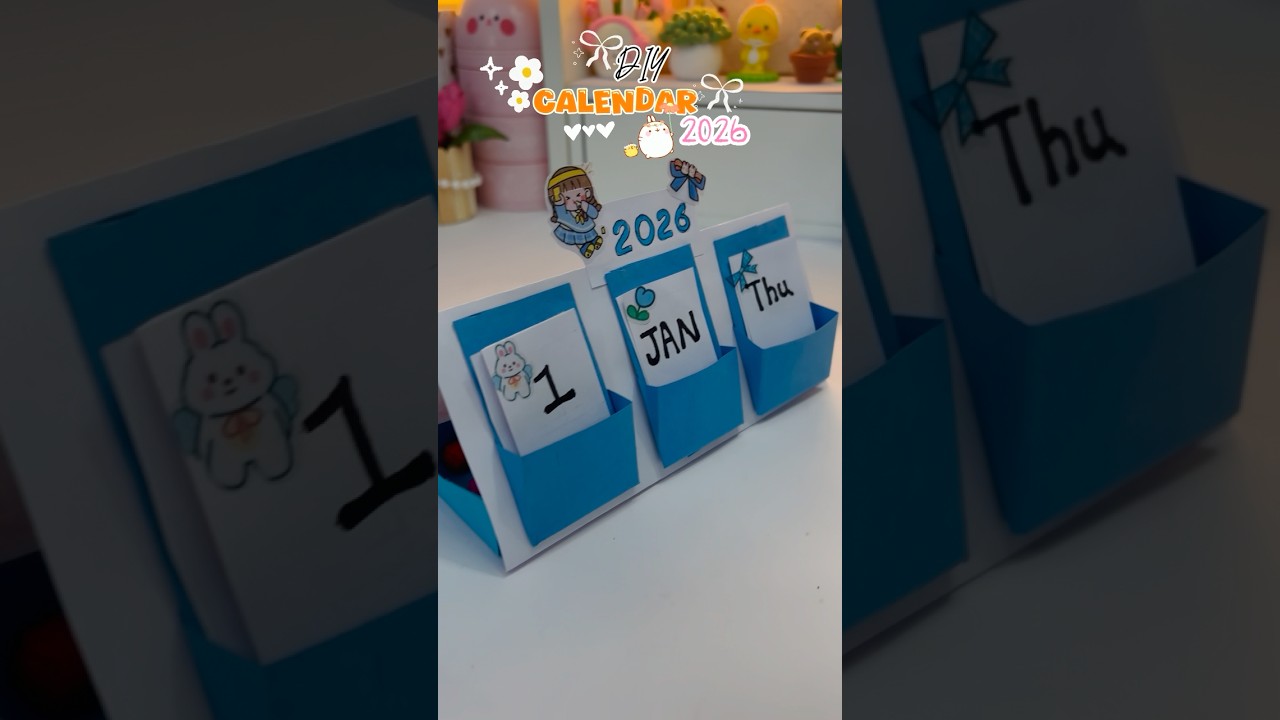 DIY New Year Calendar 2026 #diy #youtubeshorts #newyear #calendar