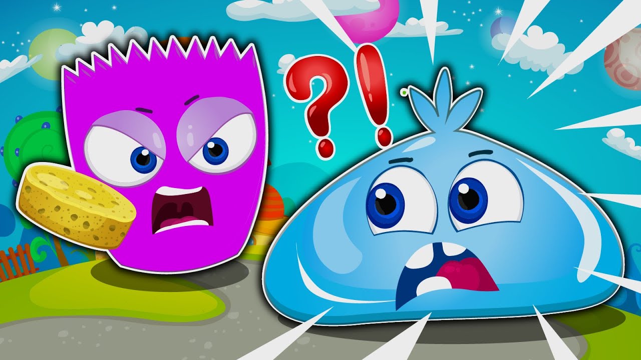 Cartoons For Kids: Op and Bob Demystify SOLID and LIQUID