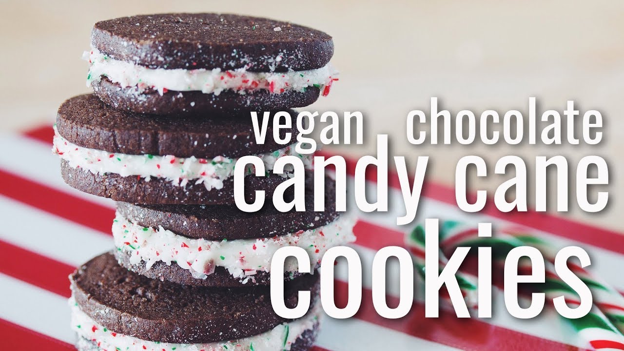 vegan chocolate candy cane cookies (Kin Community Cookie Collab) | hot for food