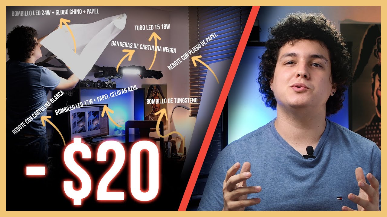 Cómo ILUMINAR un VIDEO por menos de 20 DÓLARES | Fácil y Completo